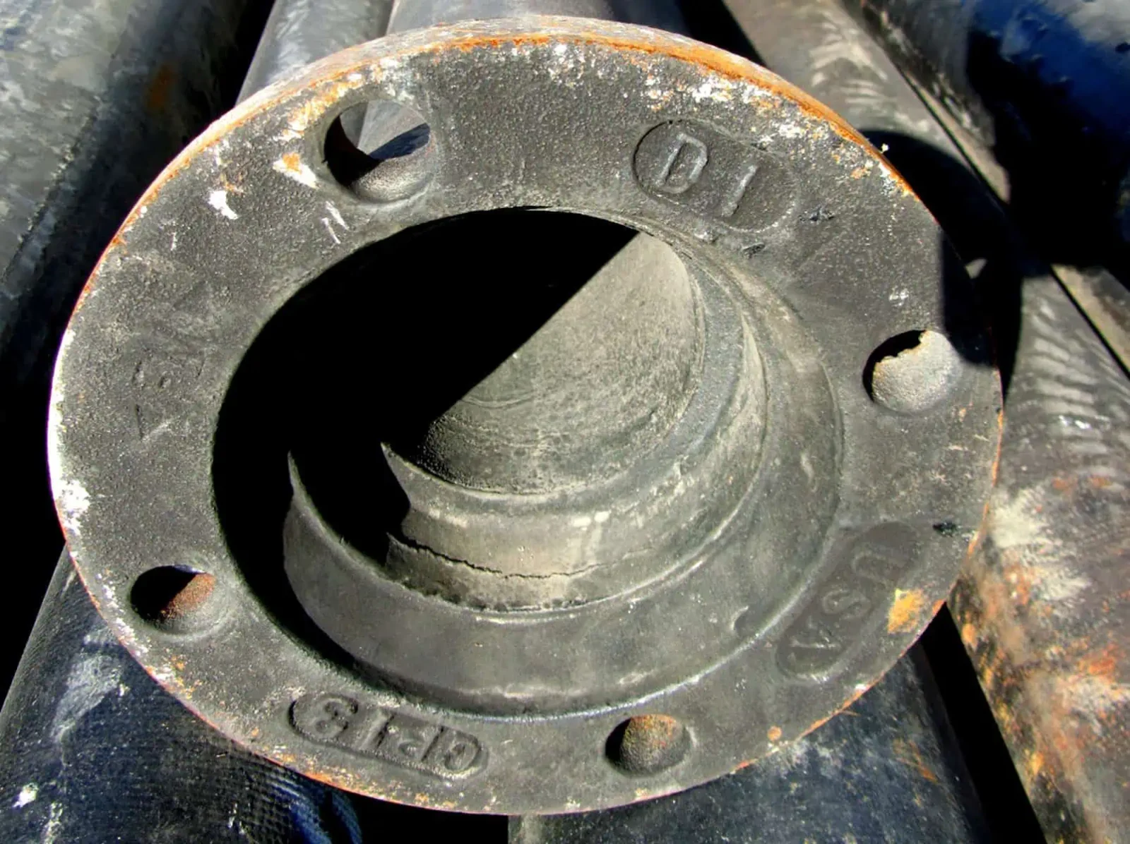 A ductile iron water pipe