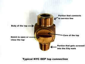 NYC DEP tap connection
