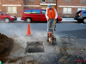 Sawcutting a roadway