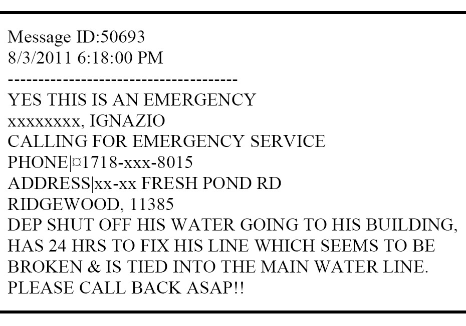 balkan plumbing emergency customer message