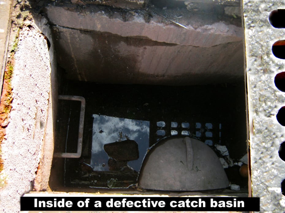 inside of catch basin