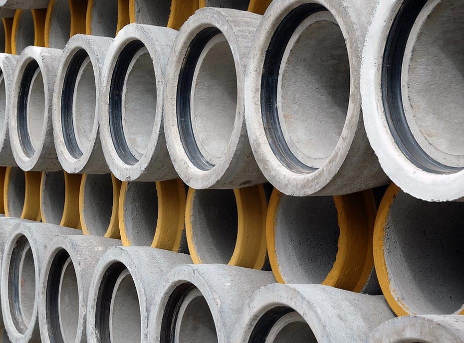 Concrete Sewer Pipe Stack