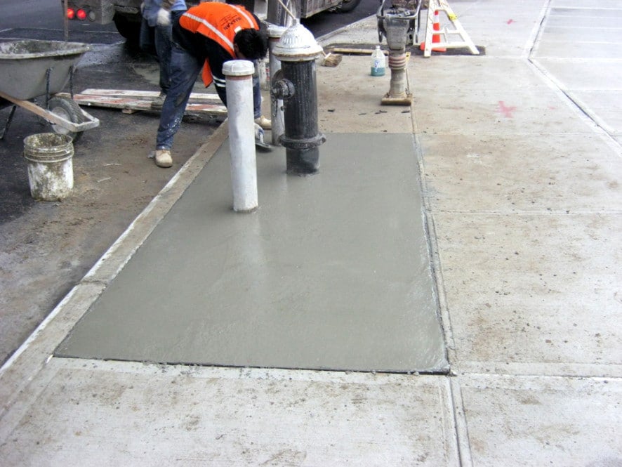 sidewalk cement