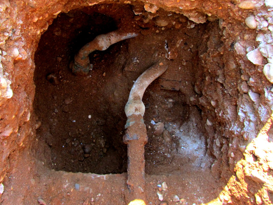 old water service line