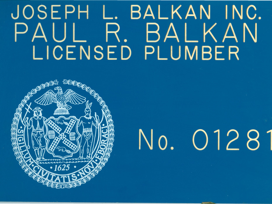 paul r balkan master plumbing license