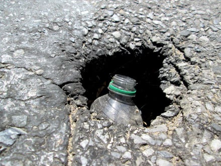 roadway pot hole