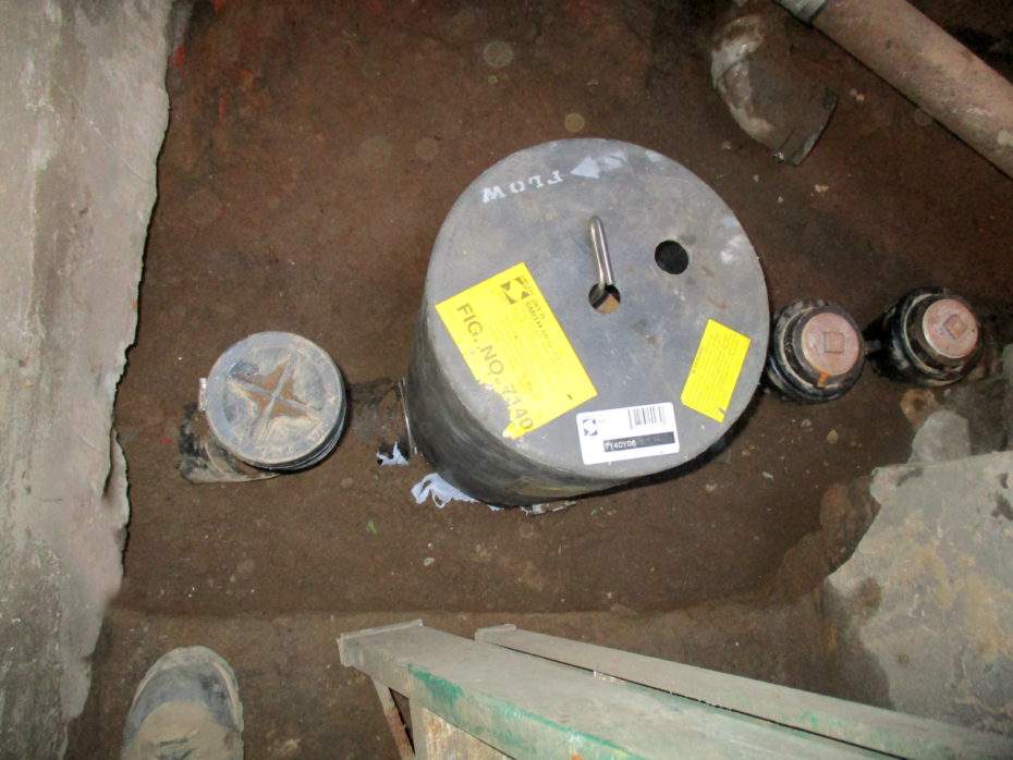 sewer valve installation