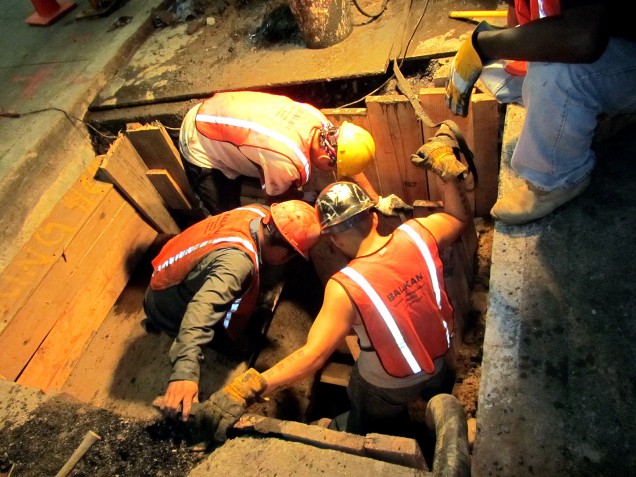 sewer repair performed all night