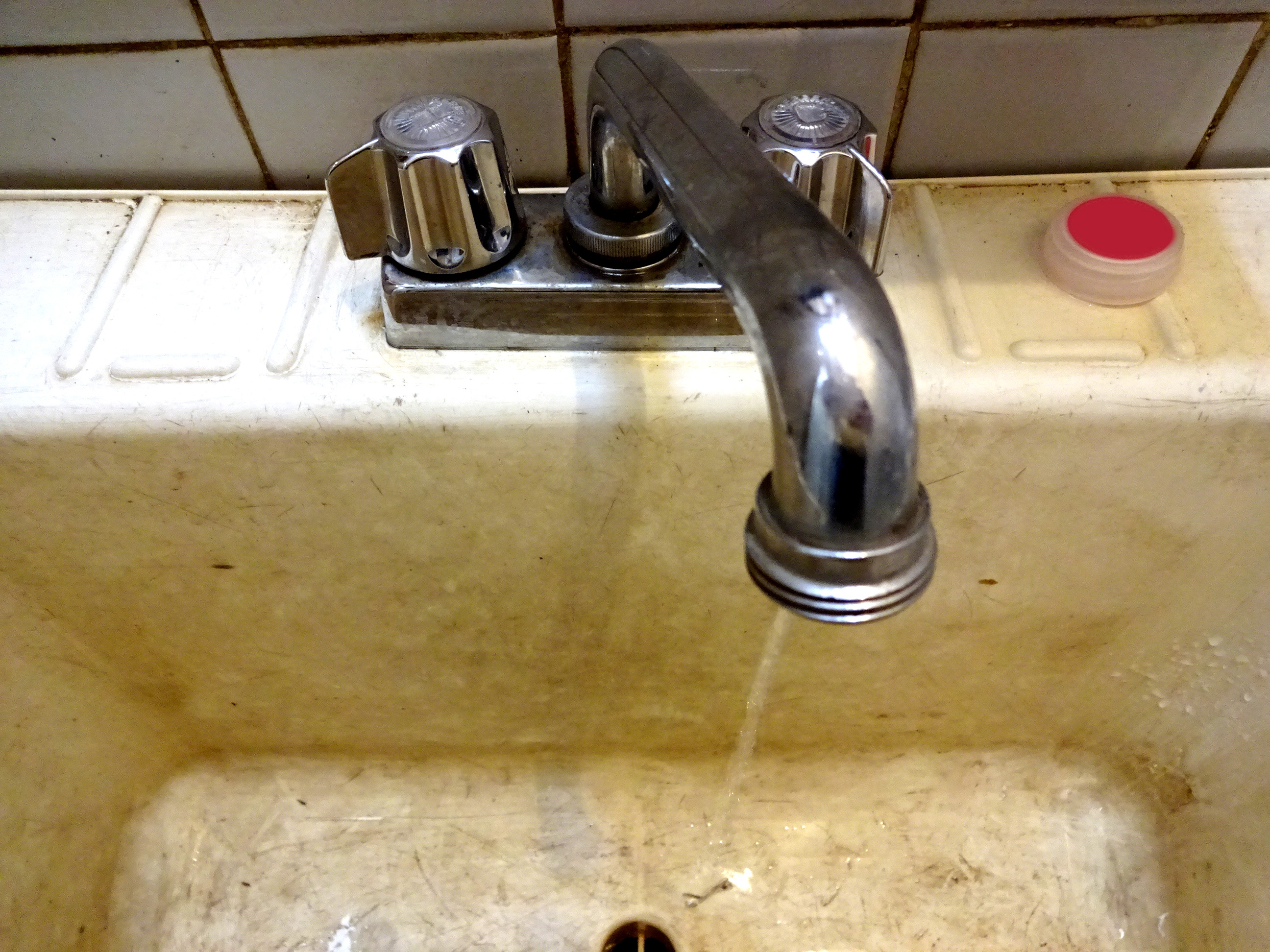 lost water pressure kitchen sink only