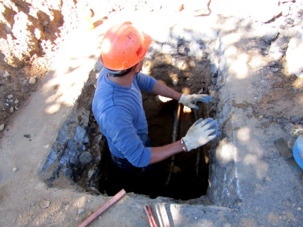 underground water line