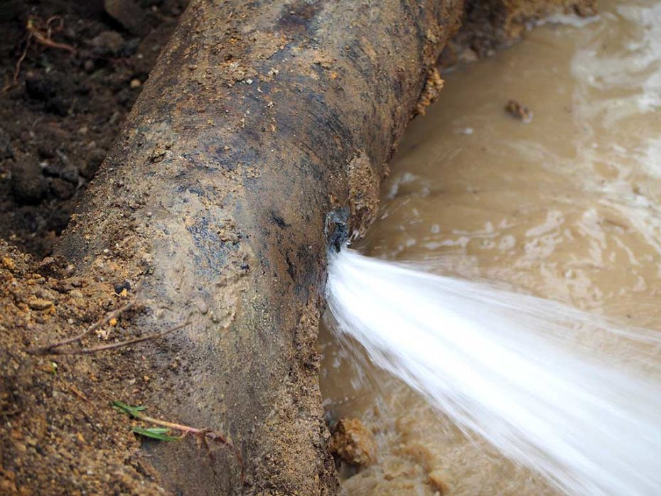 Water Main Break High Pressure