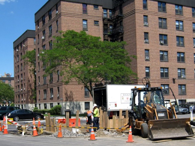 sewer replacement job site