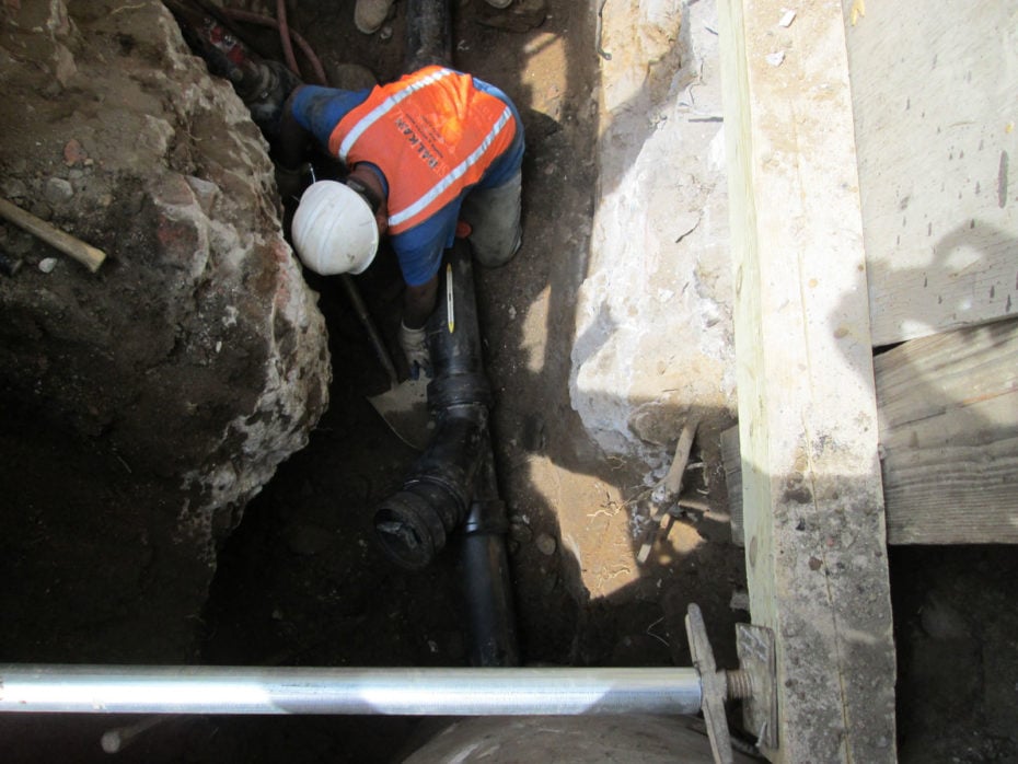 sewer excavating